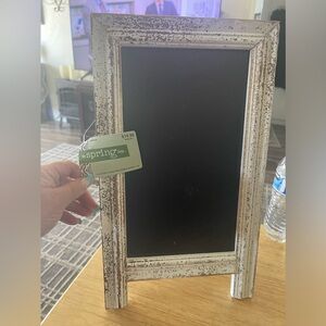 Double sided wood & chalkboard display w. 8.5x10.4x14.25